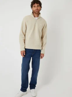 Threadbare Natural Regular Fit Relaxed Fit Borg Sweatshirt