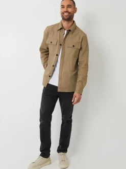 Threadbare Natural Twill Button Up Shacket