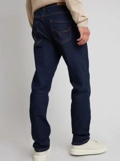 Threadbare Navy Blue Straight Fit Jeans With Stretch