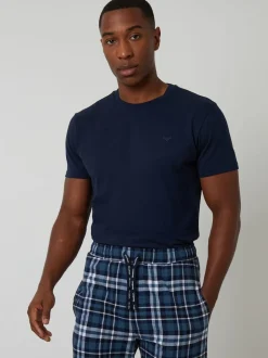 Threadbare Navy Check Pyjamas Set