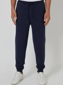 Threadbare Navy Cotton Blend Joggers