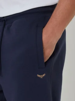 Threadbare Navy Cotton Blend Joggers