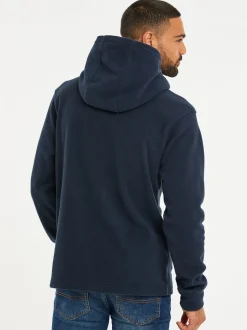 Threadbare Navy Microfleece Overhead Hoodie