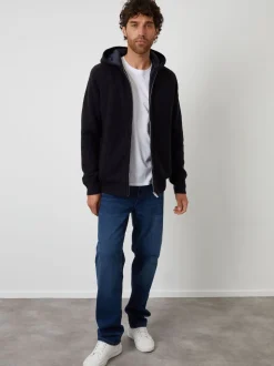 Threadbare Navy Padded Knitted Jacket