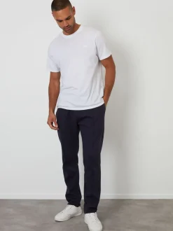 Threadbare Navy Pintuck Pique Joggers