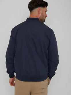 Threadbare Navy Showerproof Classic Bomber Jacket
