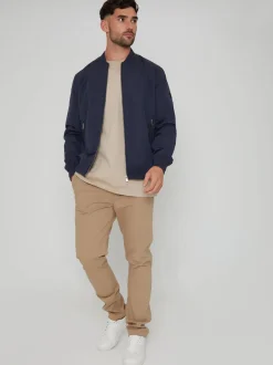 Threadbare Navy Showerproof Classic Bomber Jacket