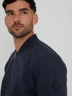 Threadbare Navy Showerproof Classic Bomber Jacket