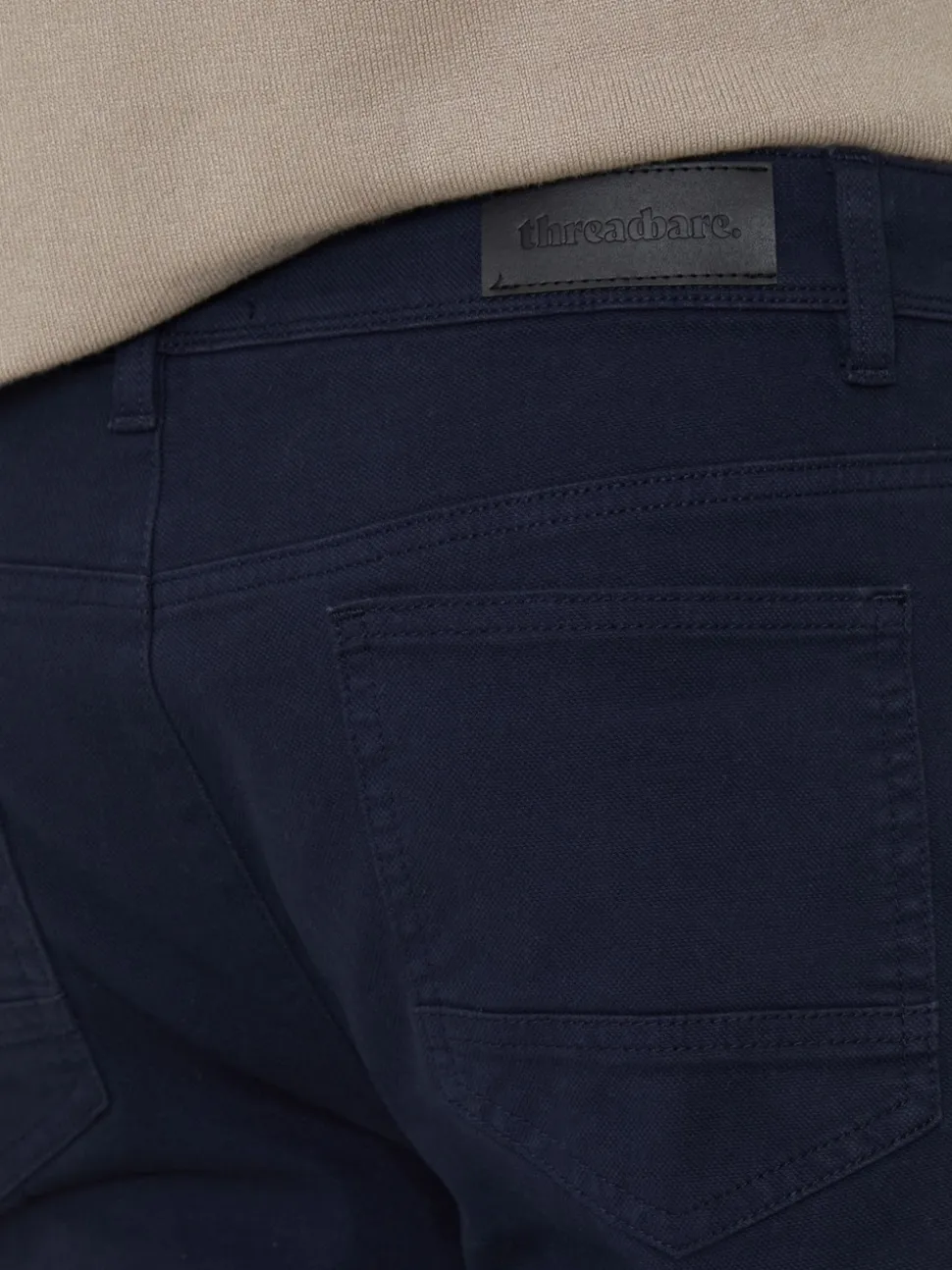 Threadbare Navy Straight Leg Jeans With Stretch