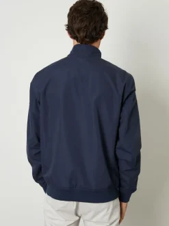 Threadbare Navy Zip Up Harrington Jacket
