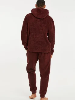 Threadbare Red Cosy Borg Loungewear Hoodie