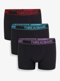 Threadbare Red/Blue/Purple Hipster Fit Boxer Shorts 3 Pack