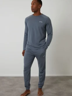 Threadbare Sky Blue Sweatshirts & Joggers Lounge 2 Piece Set
