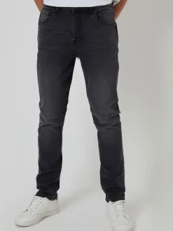 Threadbare Washed Black Slim Fit Jeans With Stretch