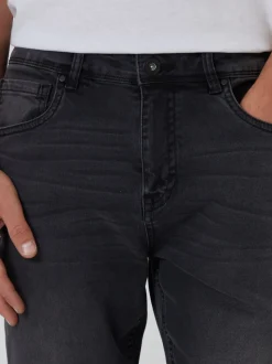 Threadbare Washed Black Slim Fit Jeans With Stretch