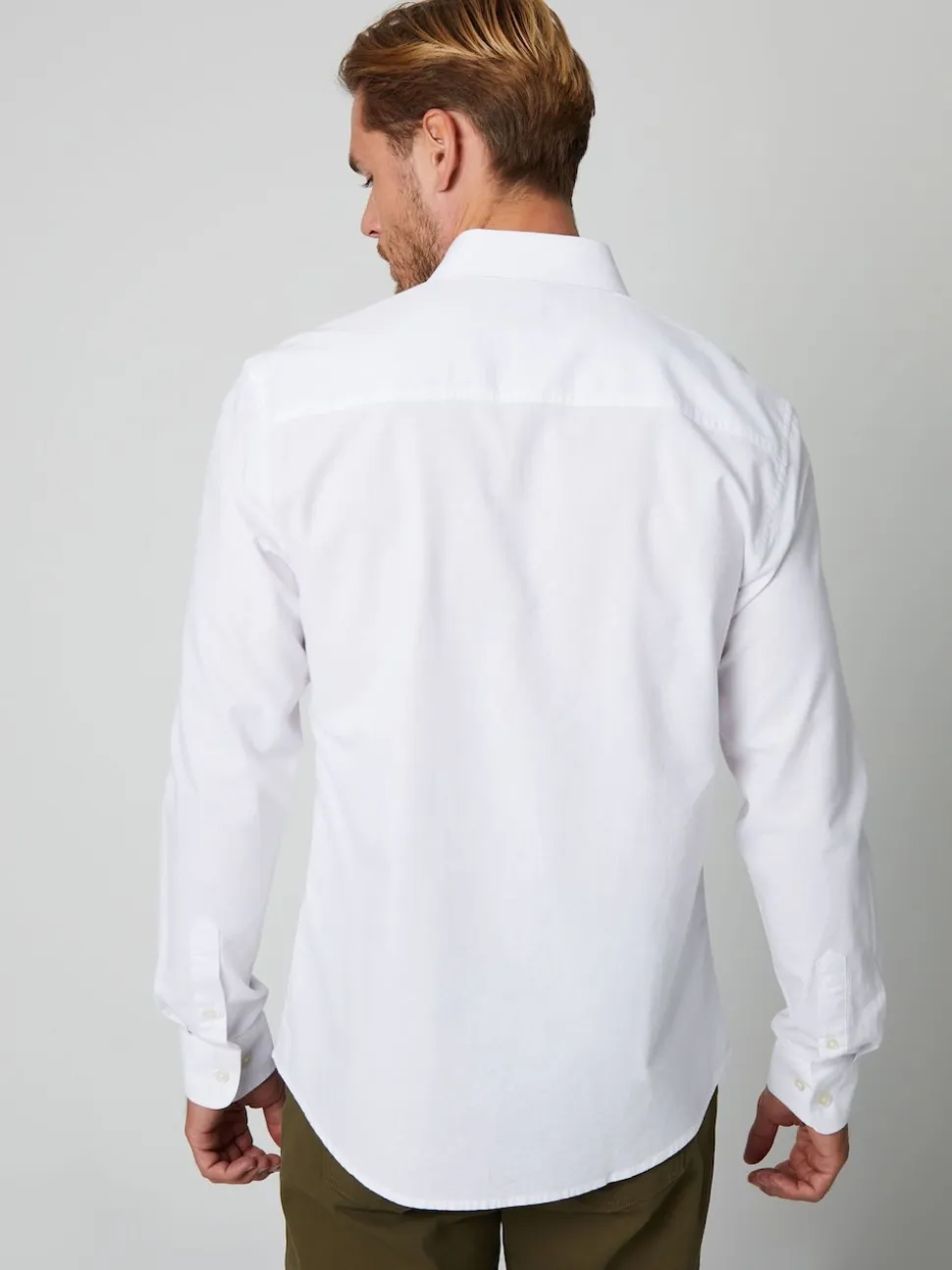 Threadbare White Oxford Long Sleeve Shirt