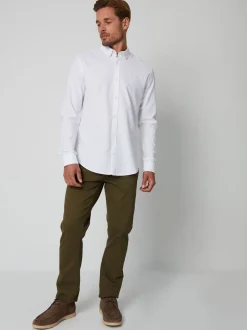 Threadbare White Oxford Long Sleeve Shirt