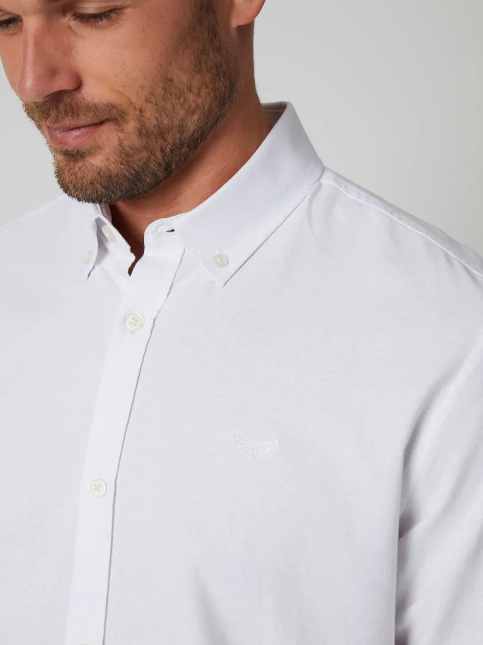 Threadbare White Oxford Long Sleeve Shirt