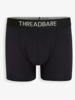 Threadbare White/Black Hipster Fit Boxer Shorts 3 Pack