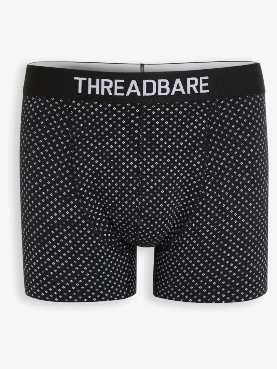 Threadbare White/Black Hipster Fit Boxer Shorts 3 Pack
