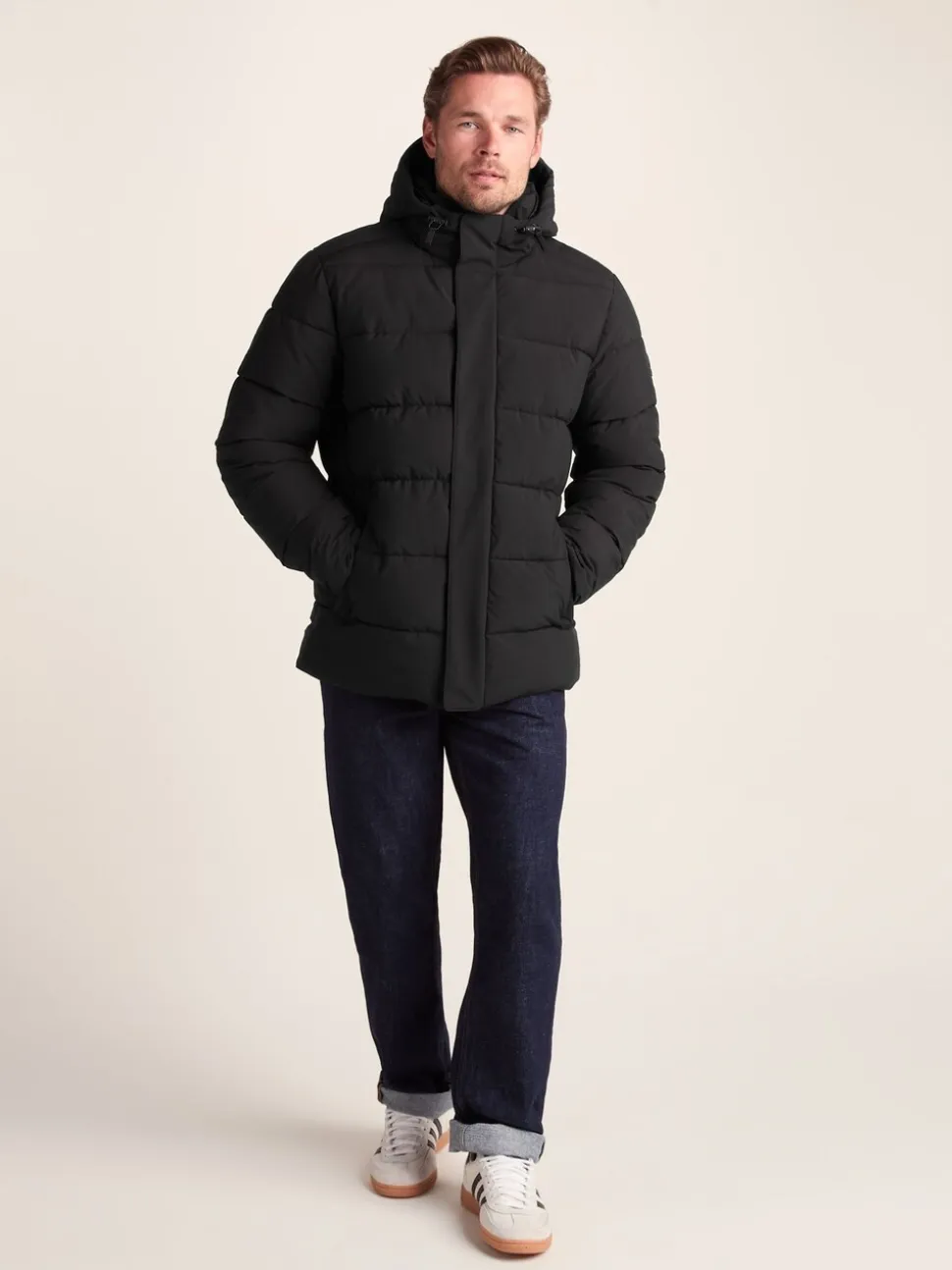 Tog 24 Black Mens Tunnard Padded Short Jacket