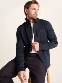 Tog 24 Blue Mens Cresswell Knitlook Fleece Jacket