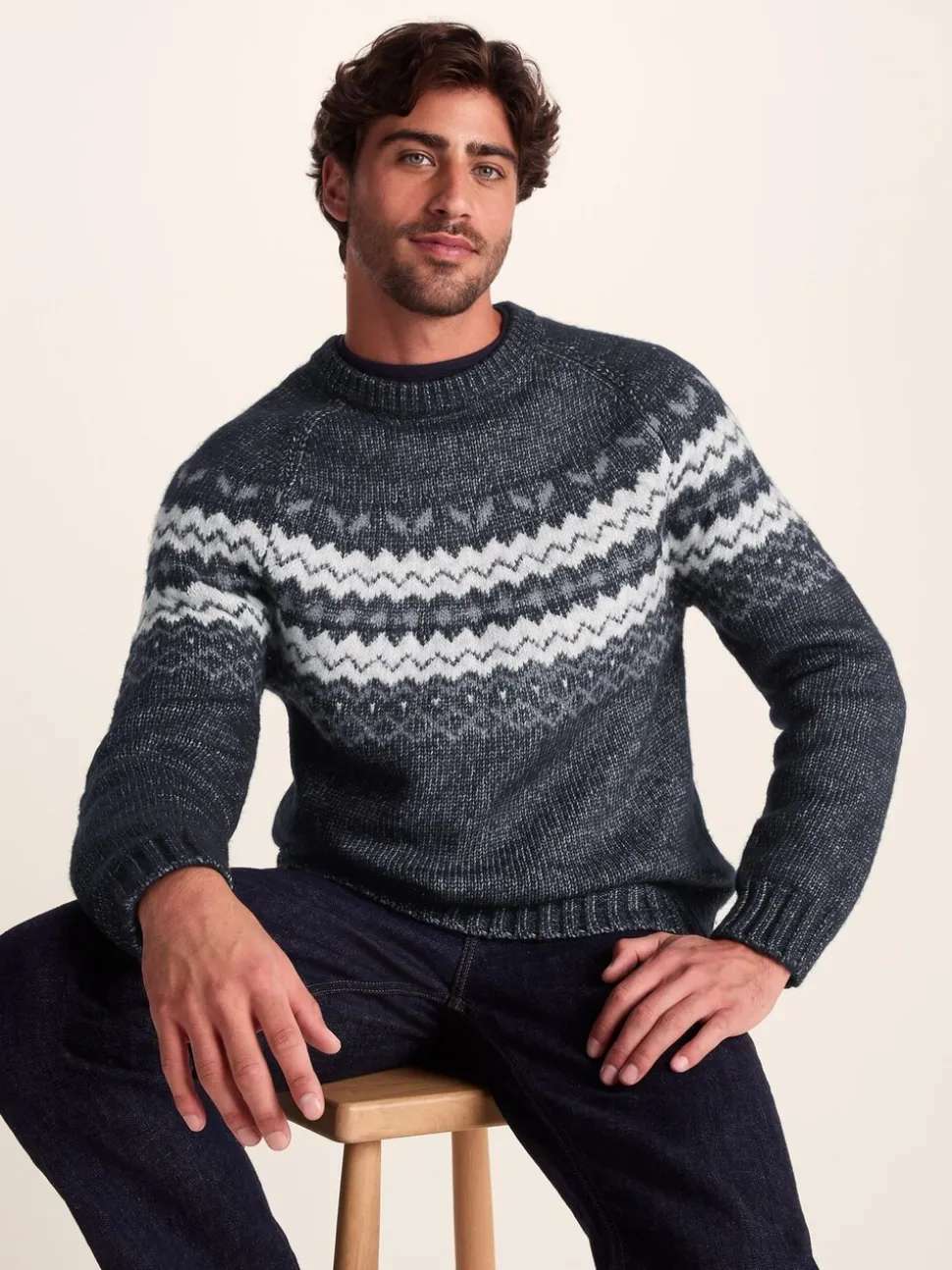 Tog 24 Blue Mens Michael Knitted Jumper