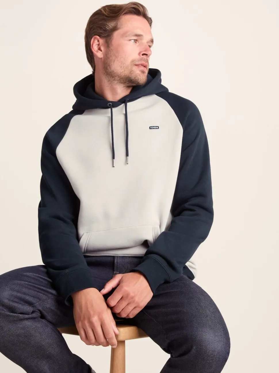 Tog 24 Blue Mens Noston Raglan Hoodie
