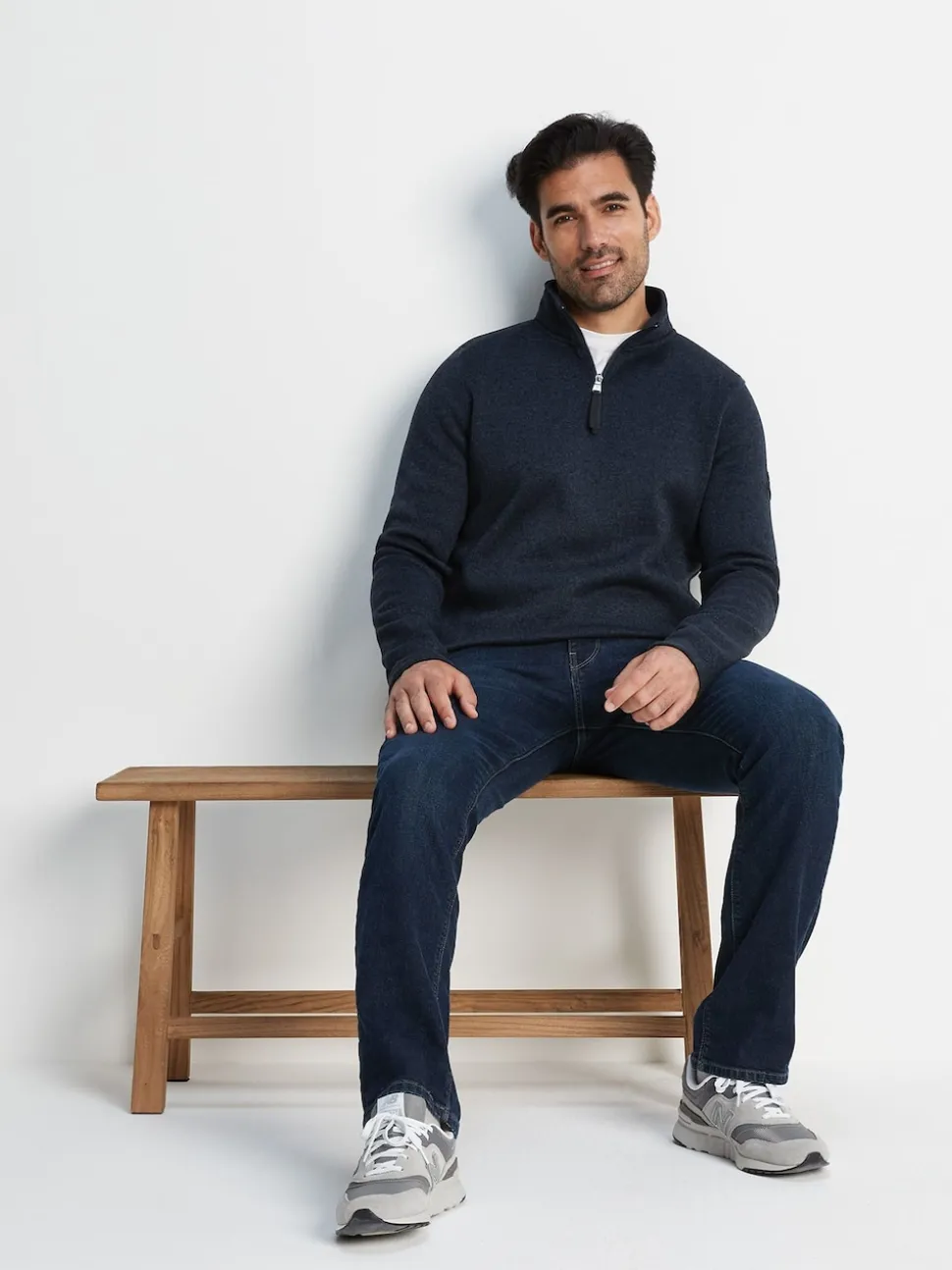 Tog 24 Blue Pearson Knit Look Quarter Zip Fleece