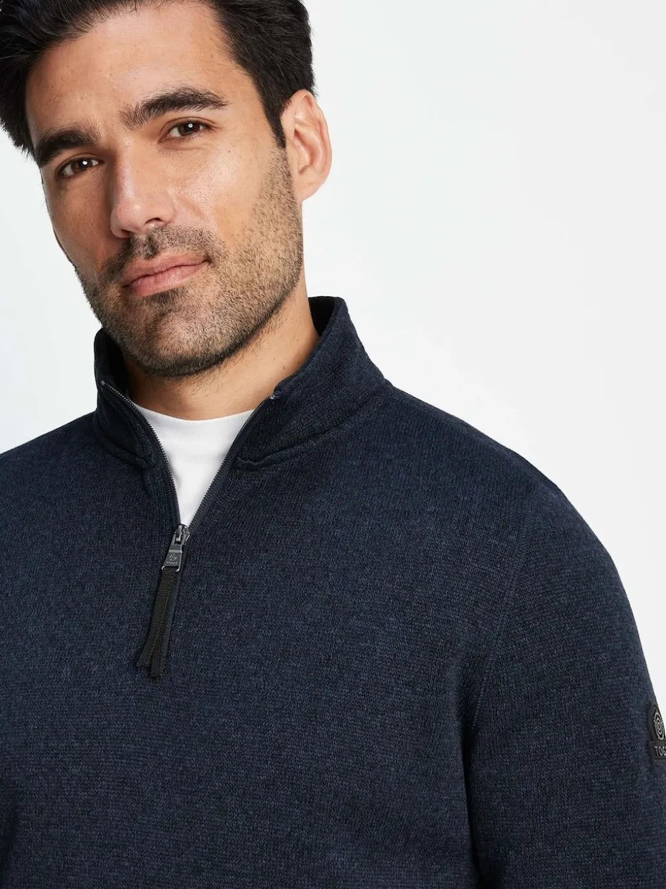 Tog 24 Blue Pearson Knit Look Quarter Zip Fleece