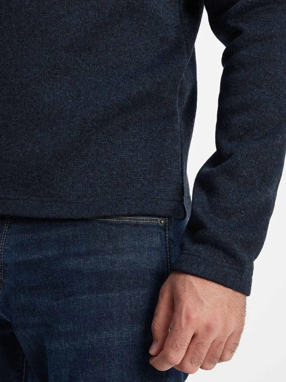 Tog 24 Blue Pearson Knit Look Quarter Zip Fleece