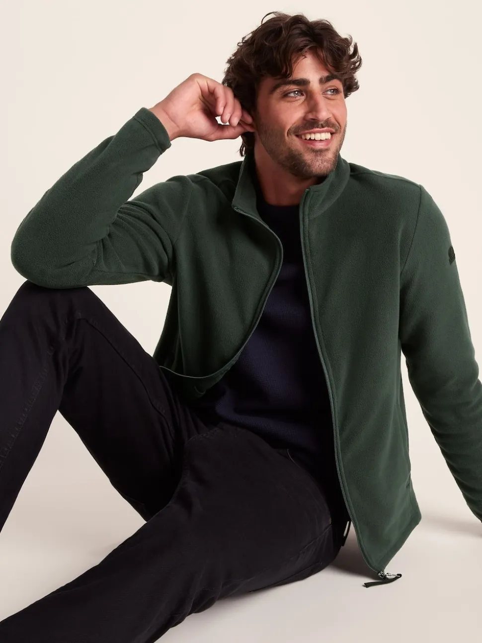 Tog 24 Dark Green Mens Revive Fleece Black Jacket