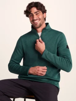 Tog 24 Green Pearson Knit Look Quarter Zip Fleece