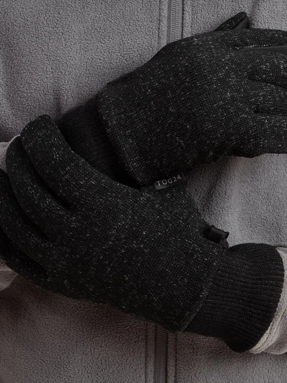 Tog 24 Grey Storm Winter Knitlook Powerstretch Gloves