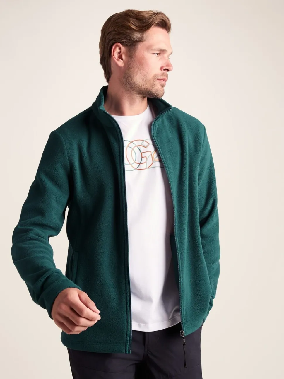 Tog 24 Peacock Green Mens Revive Fleece Black Jacket