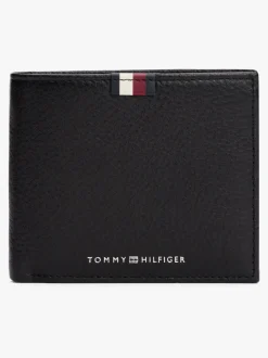 Tommy Hilfiger Black Business Corporate Card and Coin Leather Wallet