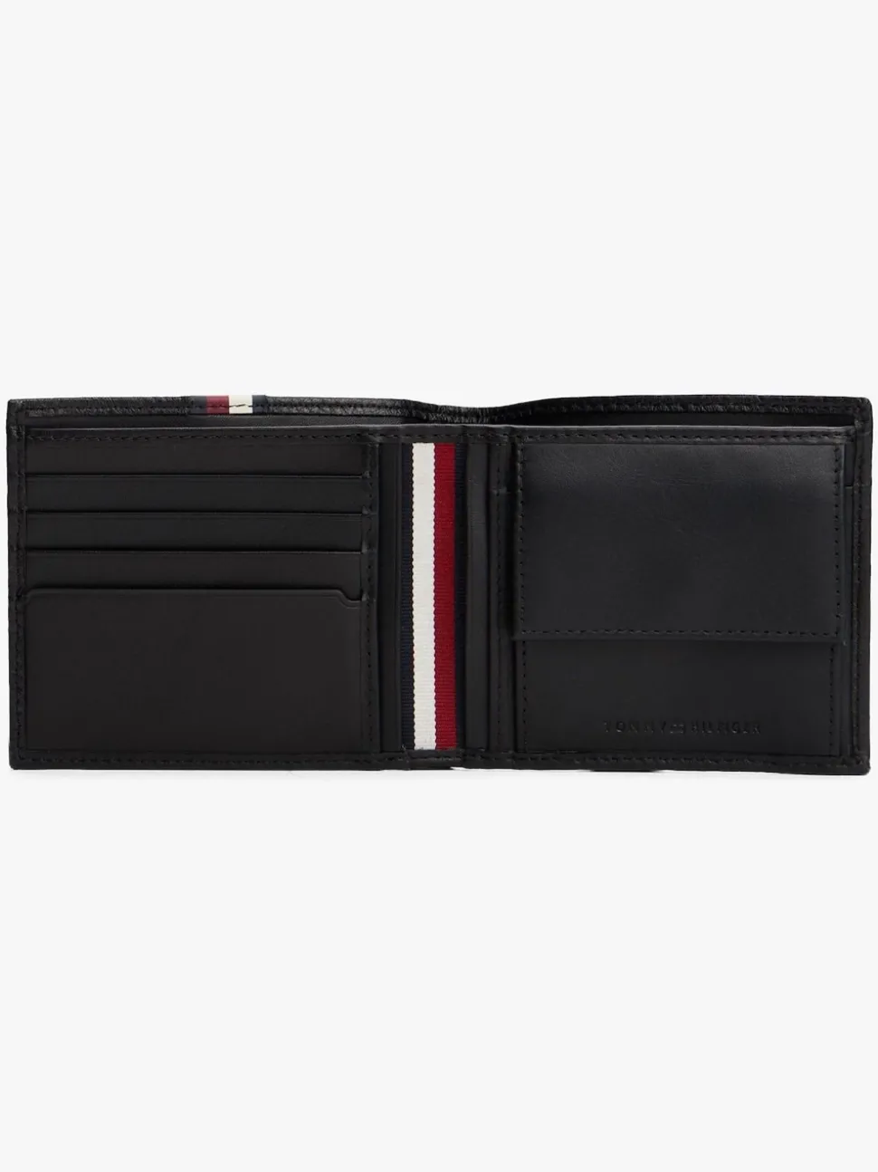 Tommy Hilfiger Black Business Corporate Card and Coin Leather Wallet