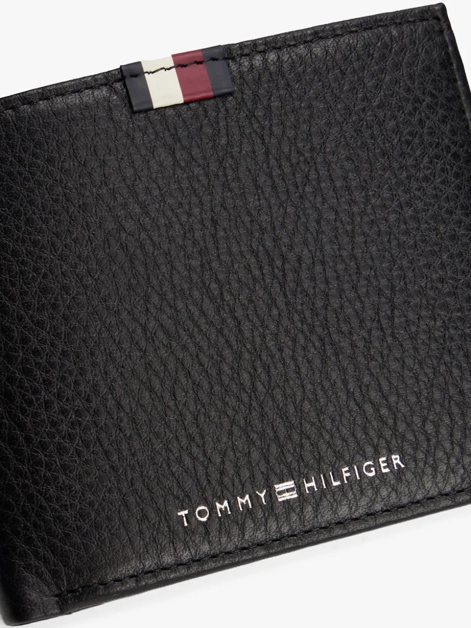 Tommy Hilfiger Black Business Corporate Card and Coin Leather Wallet
