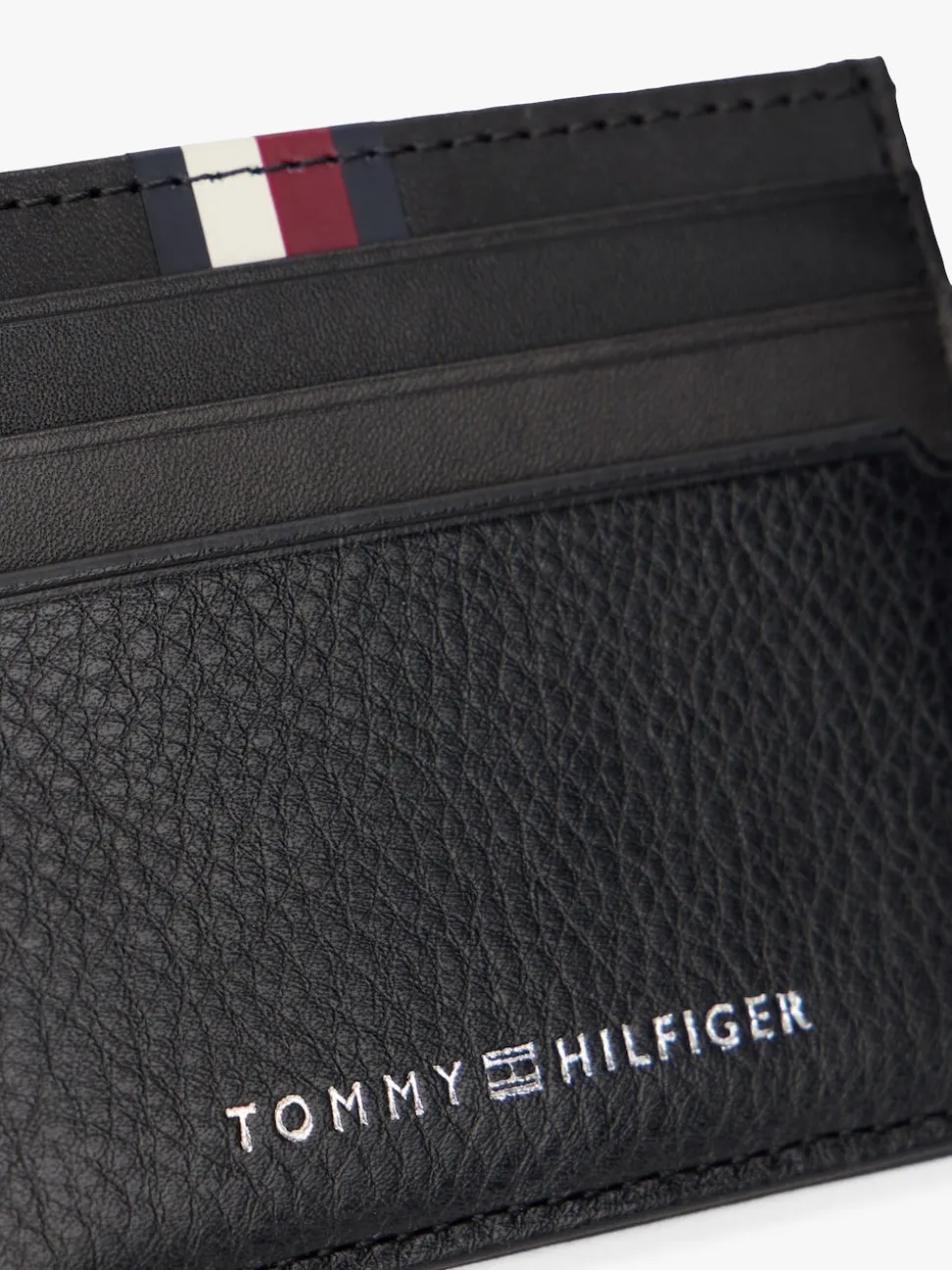Tommy Hilfiger Black Business Corporate Leather Card Holder