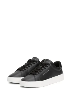 Tommy Hilfiger Black Court Essential Leather Trainers