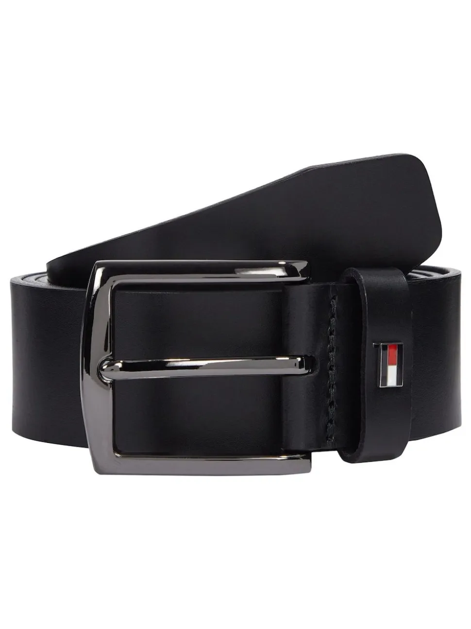 Tommy Hilfiger Black Denton Leather Belt
