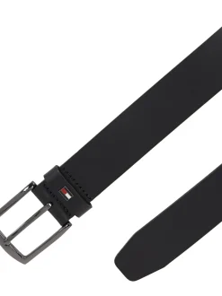 Tommy Hilfiger Black Denton Leather Belt