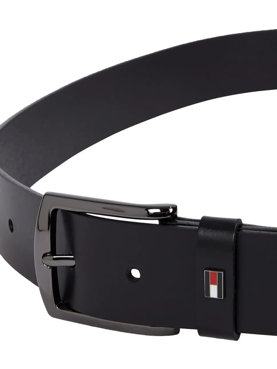 Tommy Hilfiger Black Denton Leather Belt