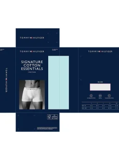 Tommy Hilfiger Black Essential Logo Waistband Trunks 3 Pack
