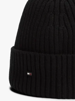 Tommy Hilfiger Black Flag Pure Wool Beanie