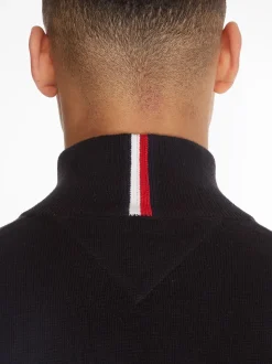 Tommy Hilfiger Black Half-Zip Jumper With Cashmere