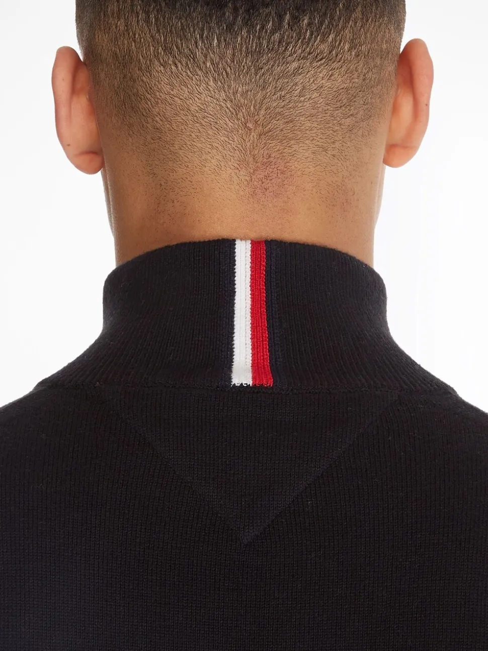 Tommy Hilfiger Black Half-Zip Jumper With Cashmere
