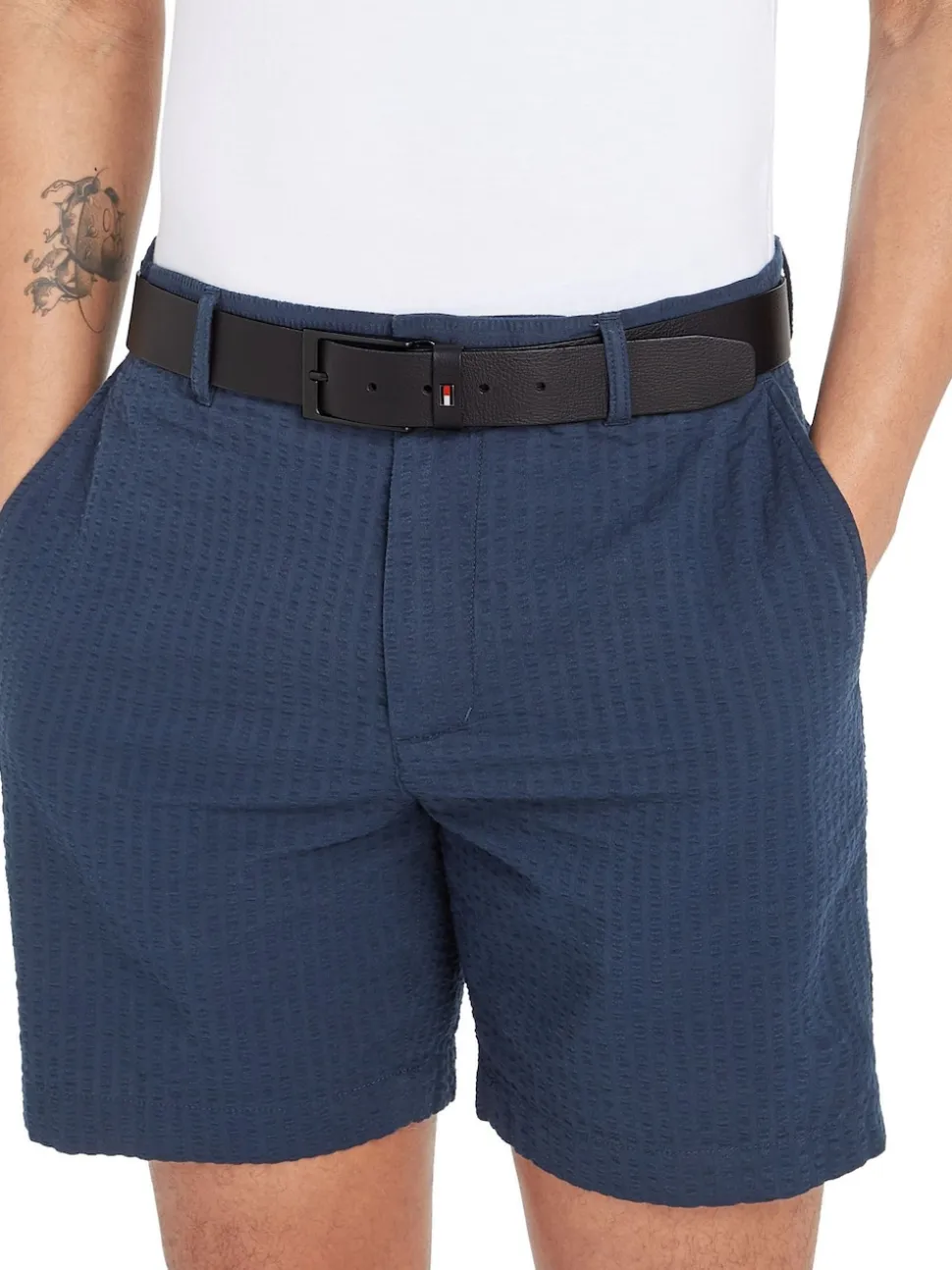 Tommy Hilfiger Black Layton Leather Belt