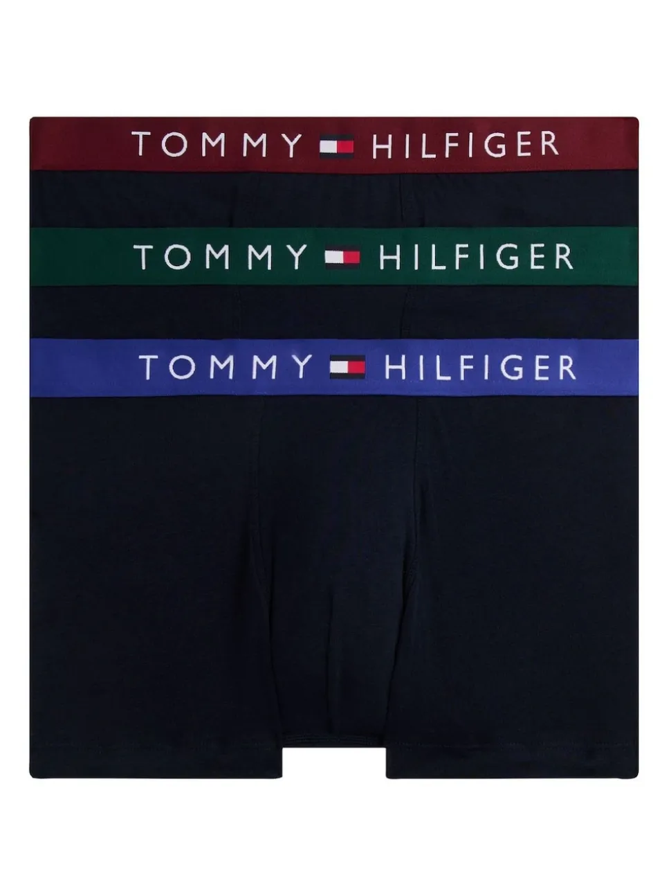 Tommy Hilfiger Black Logo Waistband Trunks 3 Pack