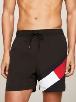 Tommy Hilfiger Black Medium Long Drawstring Shorts